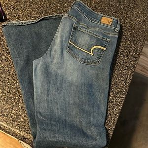 AE jeans, wore one time and there’s a slight discoloration on the upper right